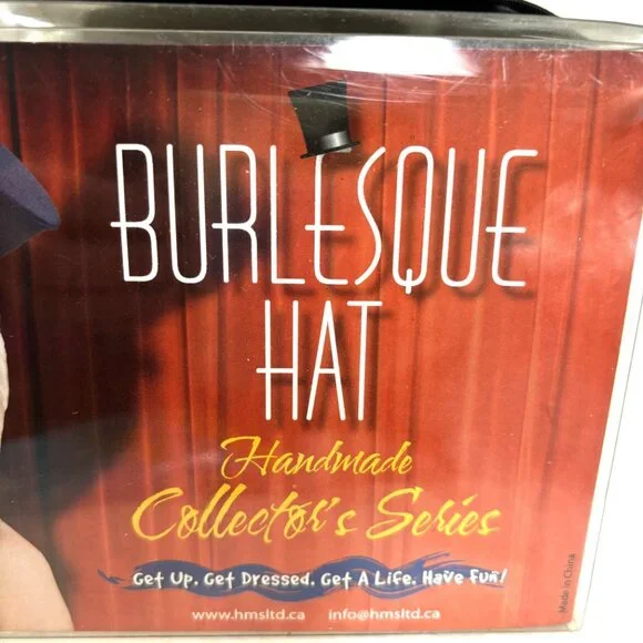 Leg Avenue Burlesque Small Black Velour Top Hat NWT NOS